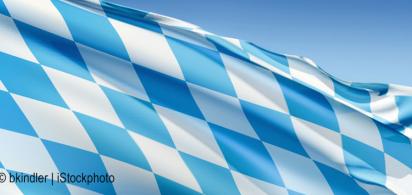 Bayernflagge - weiß-blau