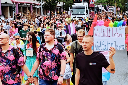 Bild Andreas Schütz von Queer Pflege auf Demo
