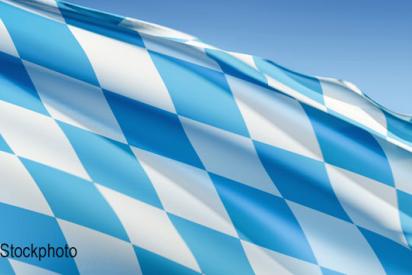 Bayernflagge - weiß-blau