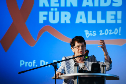 Rita S&uuml;ssmuth beim Auftakt der Kampagne "KEIN AIDS F&Uuml;R ALLE!" der Deutschen Aidshilfe 2017.