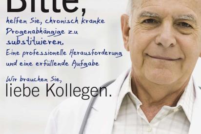 Kampagnenplakat: Arzt appelliert an Kollegen: "Bitte substituieren Sie!"