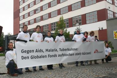 Demonstration vor dem Entwicklungshilfeministerium