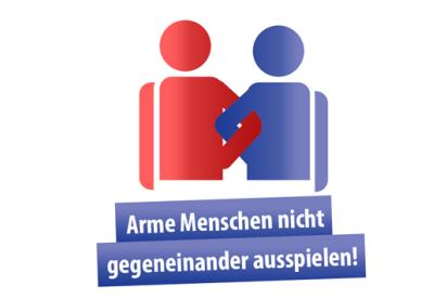 rote und blaue Figur haken sich unter