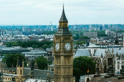 Skyline von London, im Vordergrund der Turm Big Ben